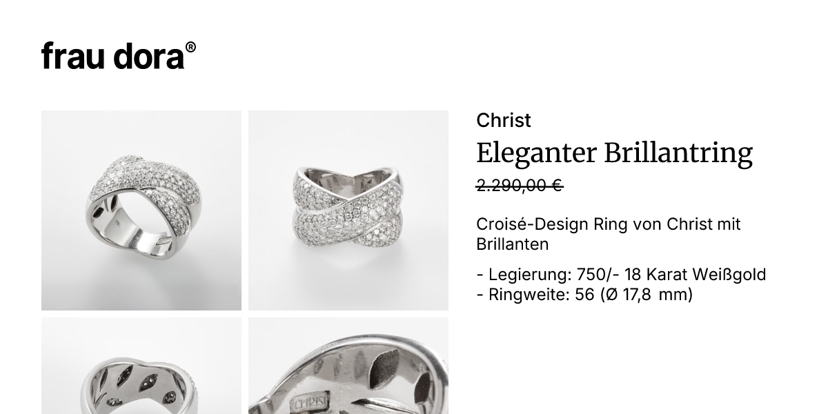 Christ Eleganter Brillantring Gebraucht und aufbereitet kaufen