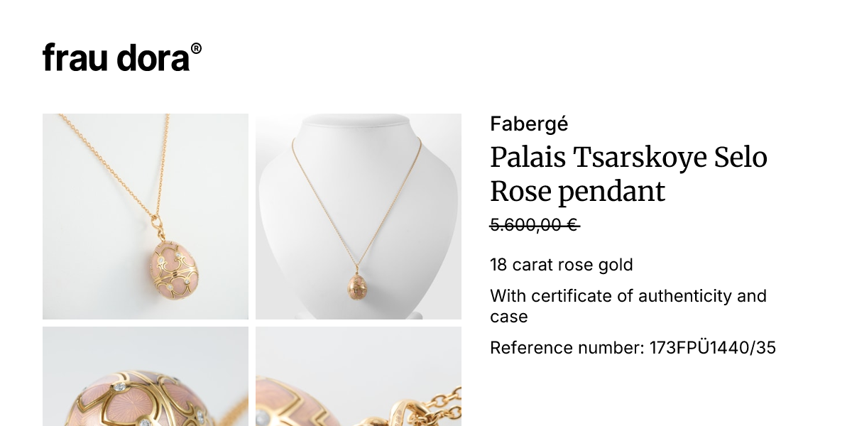Selo Rore Fabergé Palais Tsarskoye Selo Rose pendant - Buy pre-owned and ...