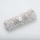 Exquisite Art déco Brosche aus Platin mit Diamanten, um 1900
