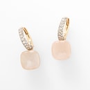 Pomellato Ohrhänger Nudo Chocolate Classic mit Mondstein & Diamanten 750/- Rosé-Weißgold