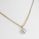 Solitär Anhänger natürlicher Diamant Lupenrein 1,05 ct an Kette